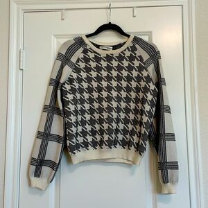 Anthropologie Sweatshirt XS Houndstooth